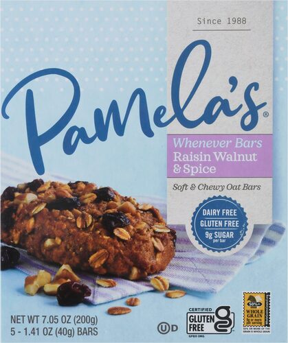 Pamela's Products Whenever Bars Gluten Free Raisin Walnut & Spice