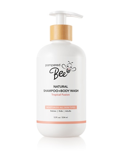 Pampered Bee Natural Shampoo & Body Wash Baby Kids Adults Tropical Fusion