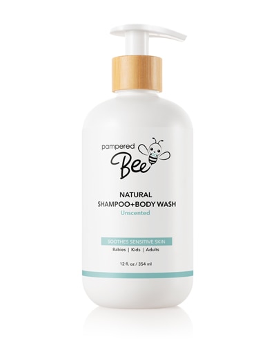 Pampered Bee Natural Shampoo & Body Wash Baby Kids Adults Unscented
