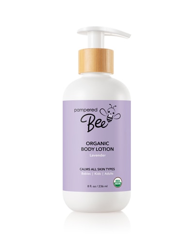 Pampered Bee Organic Baby Body Lotion Baby Kids Adults Lavender