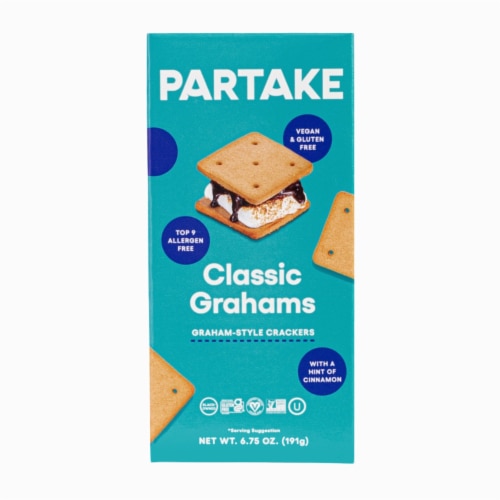 Partake Foods Gluten Free Vegan Classic Style Crackers Classic Grahams