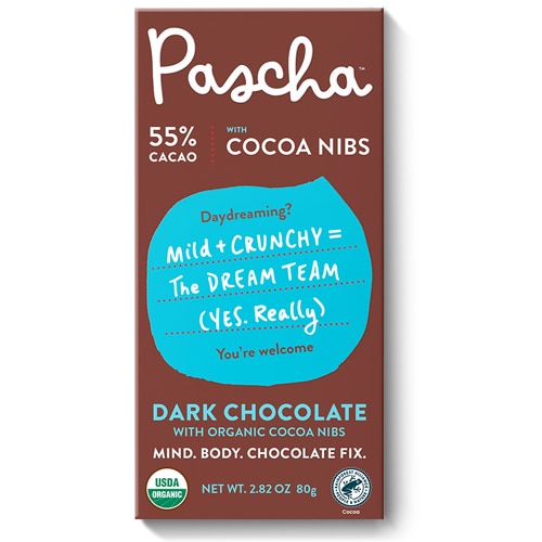 Pascha Organic Dark Chocolate Bar with Cocoa Nibs