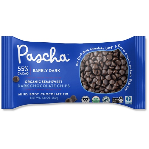 Pascha Organic Dark Chocolate Chips 55% Cacao Semi Sweet