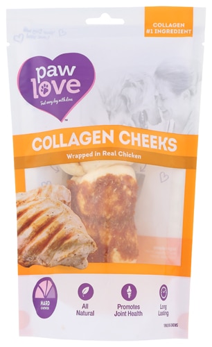 PawLove Collagen Cheeks Wrapped in Real Chicken