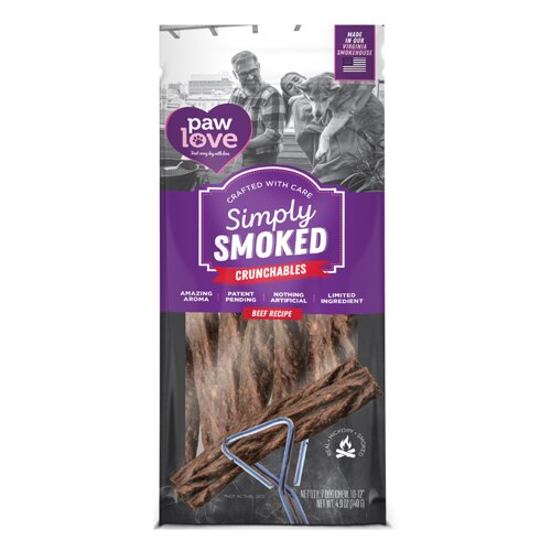 PawLove Dog Chew Simply Smoked Crunchables Beef Recipe