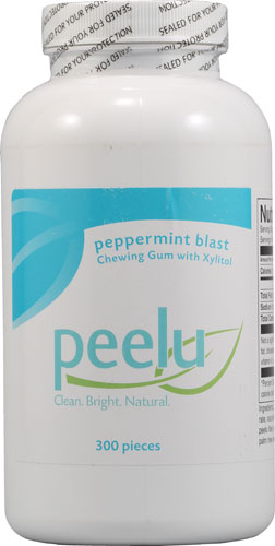 Peelu Chewing Gum with Xylitol Peppermint Blast