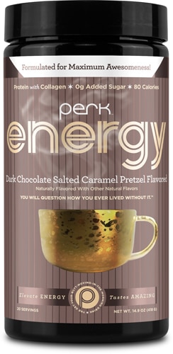 Perk Energy Original Dark Chocolate Salted Caramel Pretzel