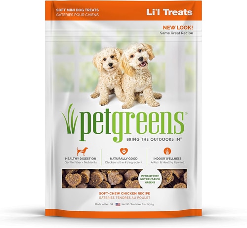 Pet Greens Li'l Treats Soft Chews for Small Dogs + Puppies Chicken