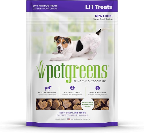 Pet Greens Li'l Treats Soft Chews for Small Dogs + Puppies Lamb