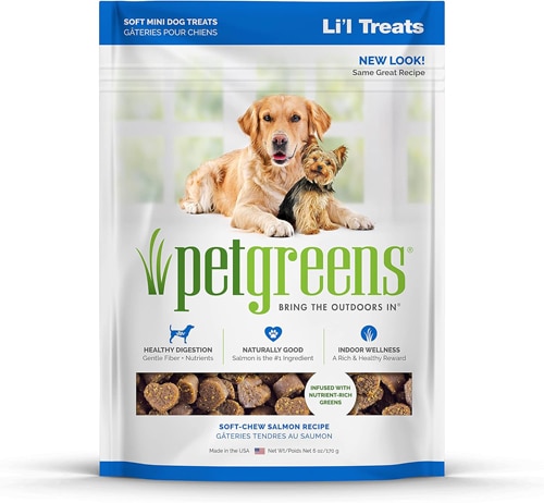 Pet Greens Li'l Treats Soft Chews for Small Dogs + Puppies Salmon