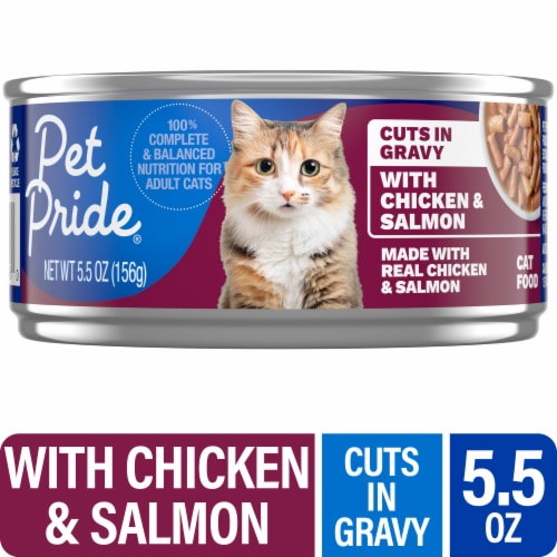 Pet Pride Adult Wet Cat Food Chicken & Salmon Cuts in Gravy