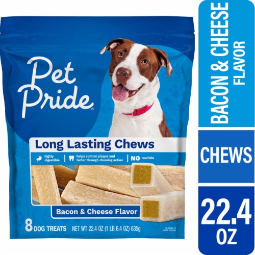 Pet Pride Dog Chew Treats Rawhide Free Bacon & Cheese