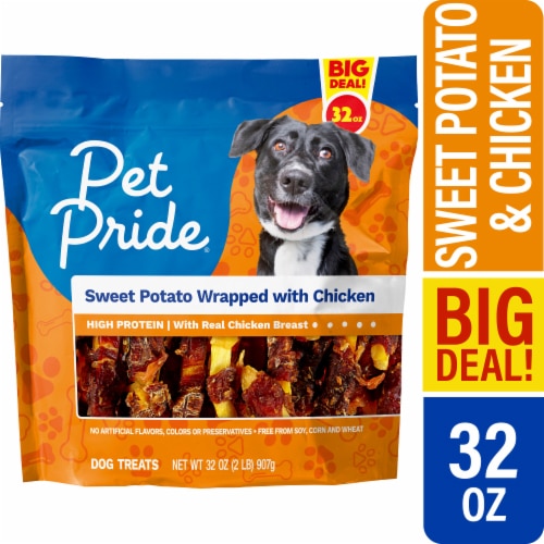Pet Pride Jerky Dog Treats Big Deal Sweet Potato Wrapped with Chicken