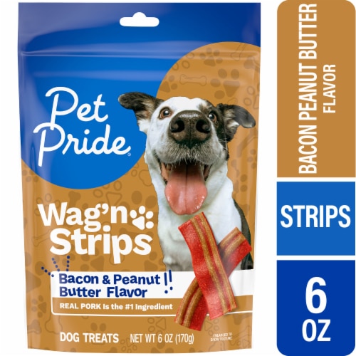 Pet Pride Wag'n Strips Dog Treats Bacon & Peanut Butter Flavor
