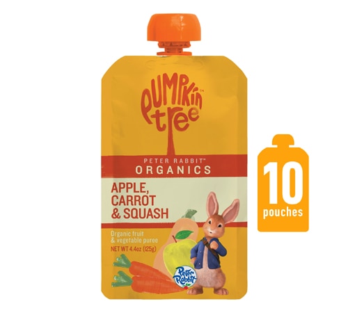 Peter Rabbit Organics Baby Food Fruit & Vegetable Puree Apple Carrot Squash