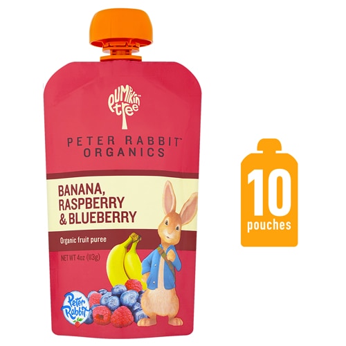 Peter Rabbit Organics Organic Fruit Puree Banana Raspberry Blueberry