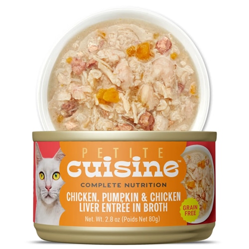Petite Cuisine Wet Cat Food Entree in Broth Chicken with Pumpkin & Chicken Liver
