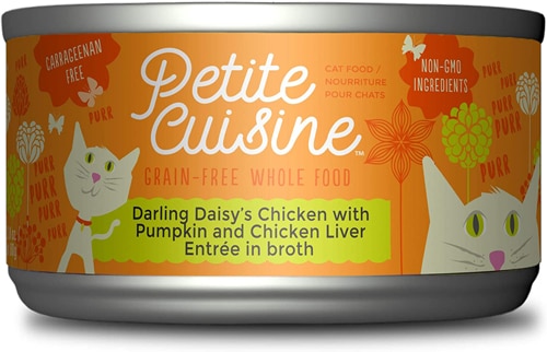 Petite Cuisine Wet Cat Food Entree in Broth Darling Daisy's Chicken with Pumpkin & Chicken Liver