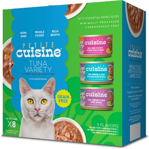 Petite Cuisine Wet Cat Food Wholefoods Variety Pack Tuna Flavors