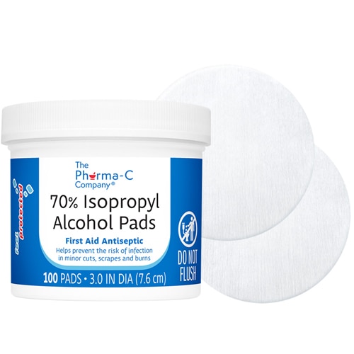 Pharma-C 70% Isopropyl Alcohol Pads First Aid Antiseptic