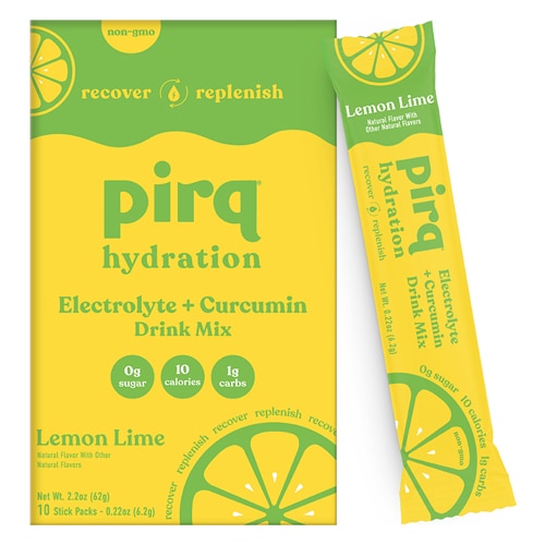 Pirq Electrolyte Drink Mix - Hydration Powder Packets Lemon Lime