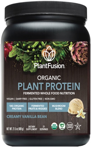 PlantFusion Organic Fermented Vegan Protein Powder Vanilla