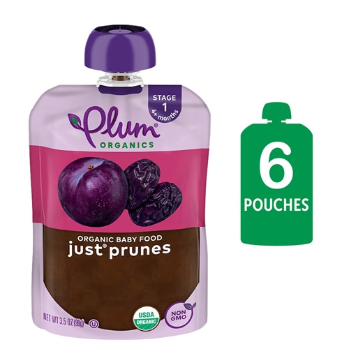 Plum Organics Baby Food Puree 4+ Months Just Prunes