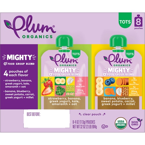 Plum Organics Food Group Toddler Mighty 4 Variety Pack