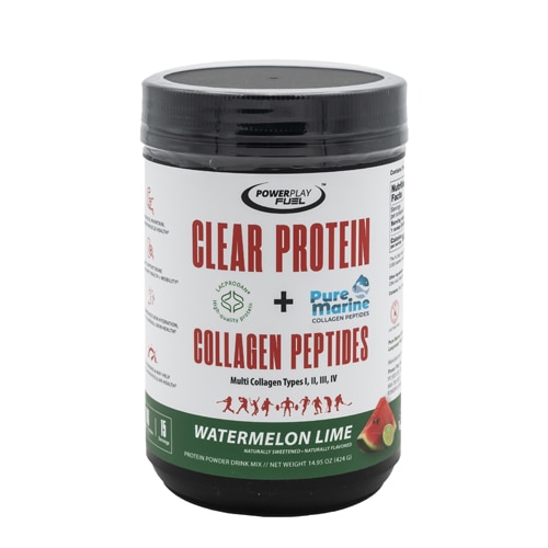 Power Play Fuel Clear Protein + Marine Collagen Peptides - Informed Sport Certified Watermelon Lime