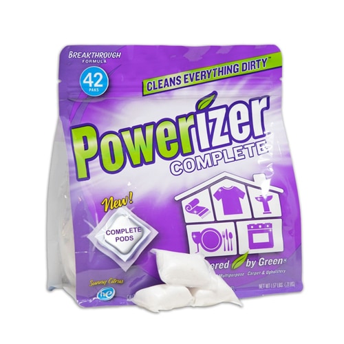 Powerizer Complete Laundry & Dishwasher Powder Detergent 42 Loads Sunny Citrus