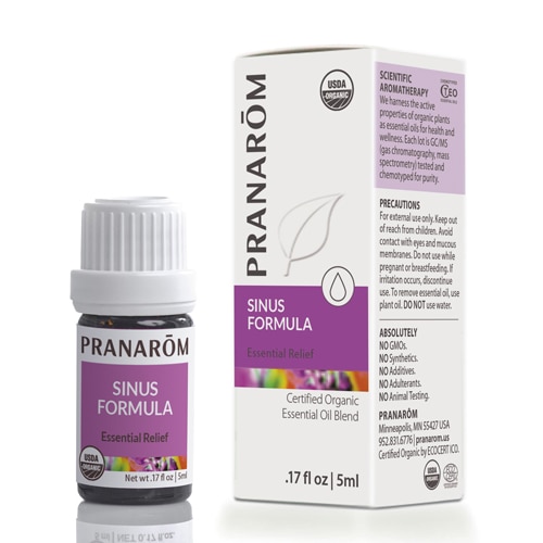 Pranarom Organic Essential Oil Wellness Blend - Sinus Formula