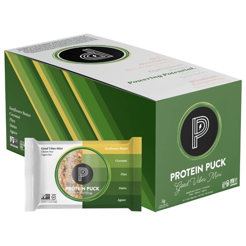 Protein Puck Good Vibes Vegan Plant Based Protein Bar