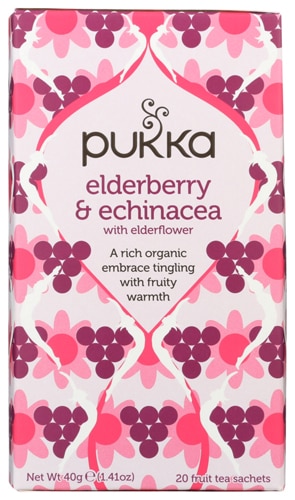 Pukka Organic Elderberry & Echinacea Fruit Herbal Tea Bags