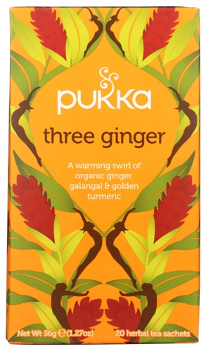 Pukka Organic Three Ginger Tea with Galangal & Turmeric Herbal Tea Bags