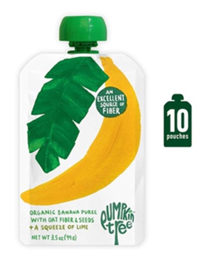 Pumpkin Tree Organic Baby Food Puree Oat Fiber & Seeds Banana