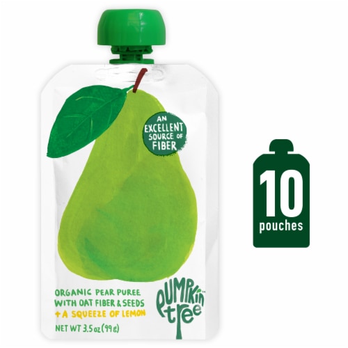 Pumpkin Tree Organic Baby Food Puree Oat Fiber & Seeds Pear