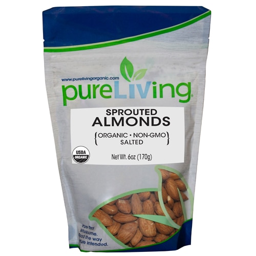 Pure Living Organic Sprouted Almonds With Salt