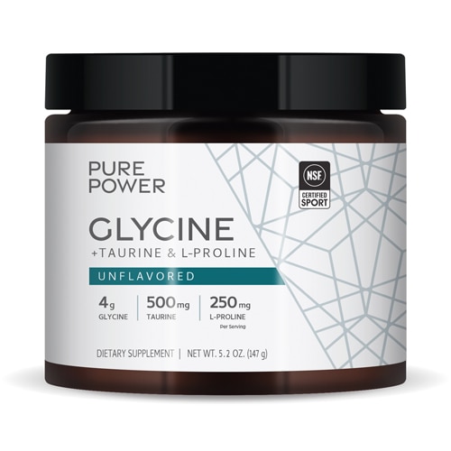 Pure Power Glycine + Taurine & L- Proline - NSF Certified for Sport - Unflavored