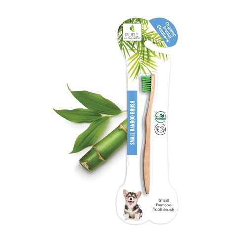 Pure and Natural Pet Dog Bamboo Toothtbrush - Small