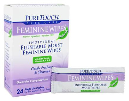 Puretouch Feminine Wipes - Flushable