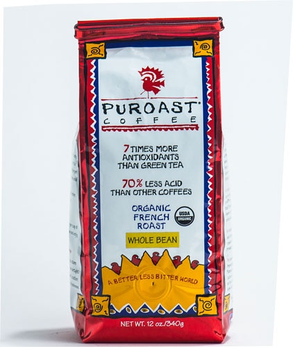 Puroast Organic Low Acid Whole Bean Coffee French Roast