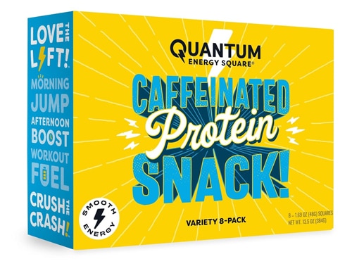 Quantum Energy Square Caffeine & Protein Bars Variety