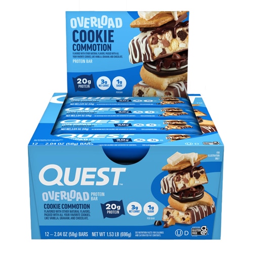 Quest Nutrition Overload Bar Cookie Commotion
