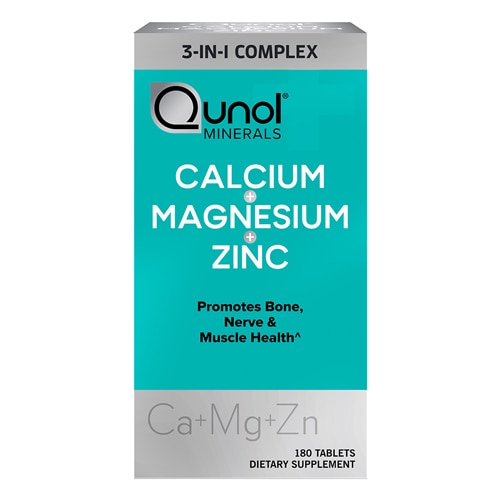 Qunol Minerals Calcium + Magnesium + Zinc