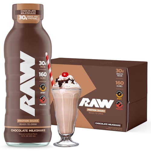 RAW Nutrition Grass-Fed Isolate 30g Protein Ready-to-Drink - Informed Sport Certified Chocolate Milkshake
