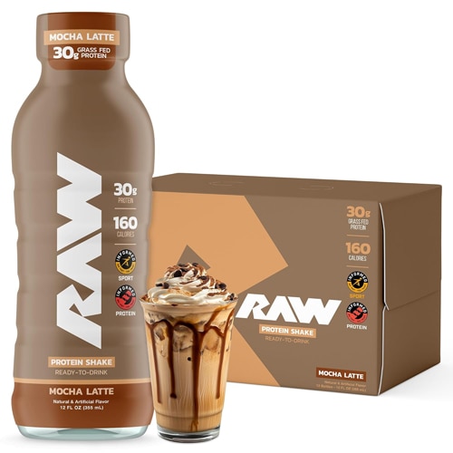 RAW Nutrition Grass-Fed Isolate 30g Protein Ready-to-Drink - Informed Sport Certified Mocha Latte