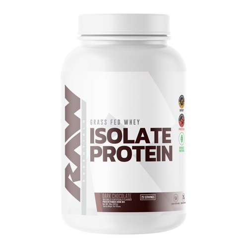 RAW Nutrition Grass Fed Whey Isolate Protein - Informed Sport Certified Dark Chocolate
