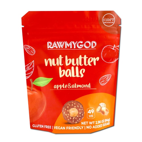 RAWMYGOD Nut Butter Balls Apple Almond