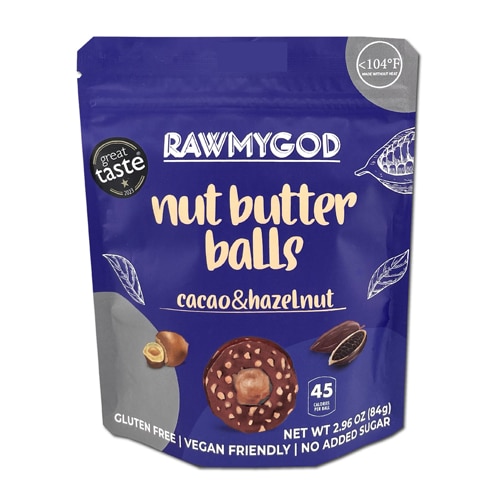 RAWMYGOD Nut Butter Balls Cacao Hazelnut