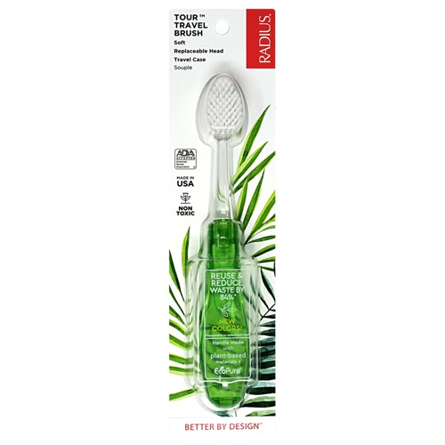 Radius Tour Travel Toothbrush with Replaceable Head - Soft